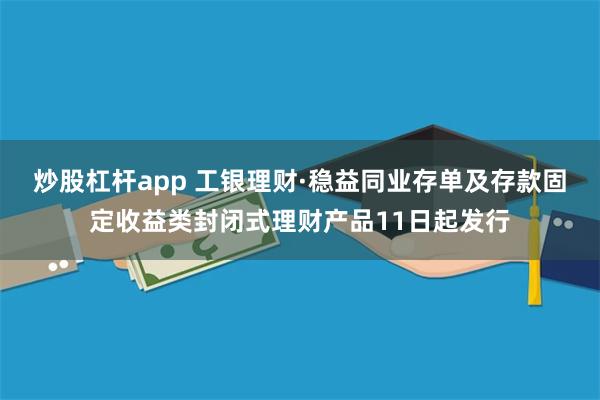 炒股杠杆app 工银理财·稳益同业存单及存款固定收益类封闭式理财产品11日起发行