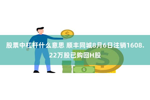 股票中杠杆什么意思 顺丰同城8月6日注销1608.22万股已购回H股