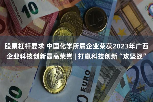 股票杠杆要求 中国化学所属企业荣获2023年广西企业科技创新最高荣誉 | 打赢科技创新“攻坚战”